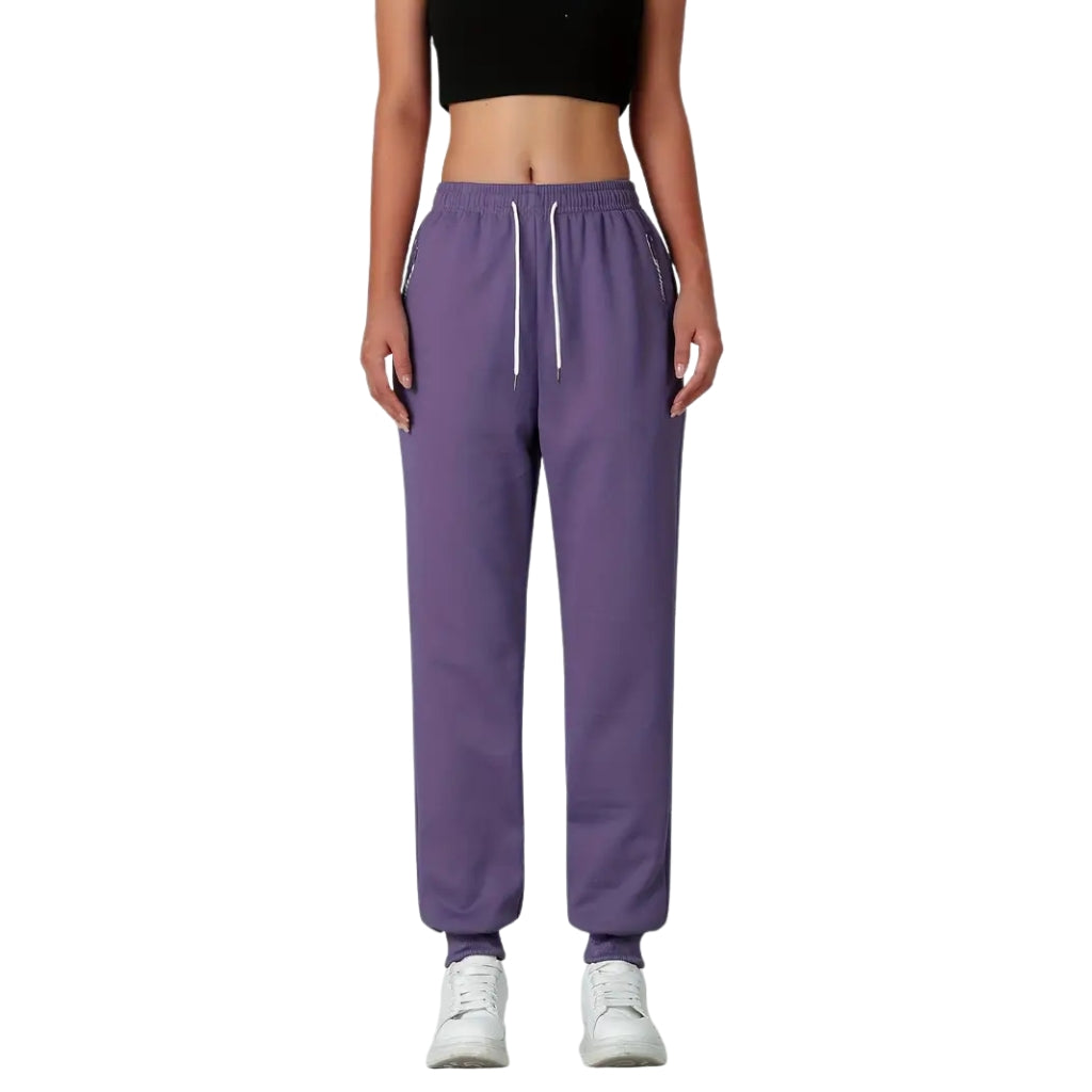 Damskie Zimowe Spodnie Termiczne z Elastycznym Pasem i Kieszeniami