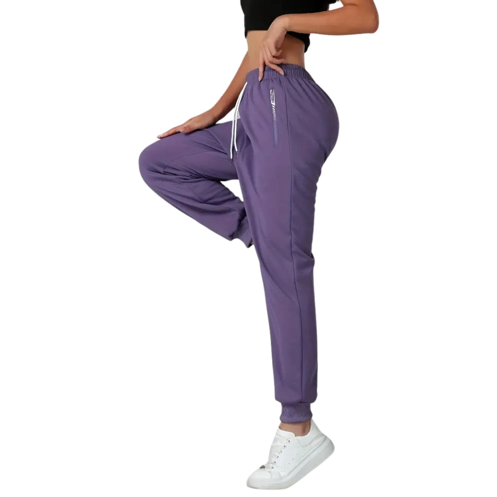 Damskie Zimowe Spodnie Termiczne z Elastycznym Pasem i Kieszeniami