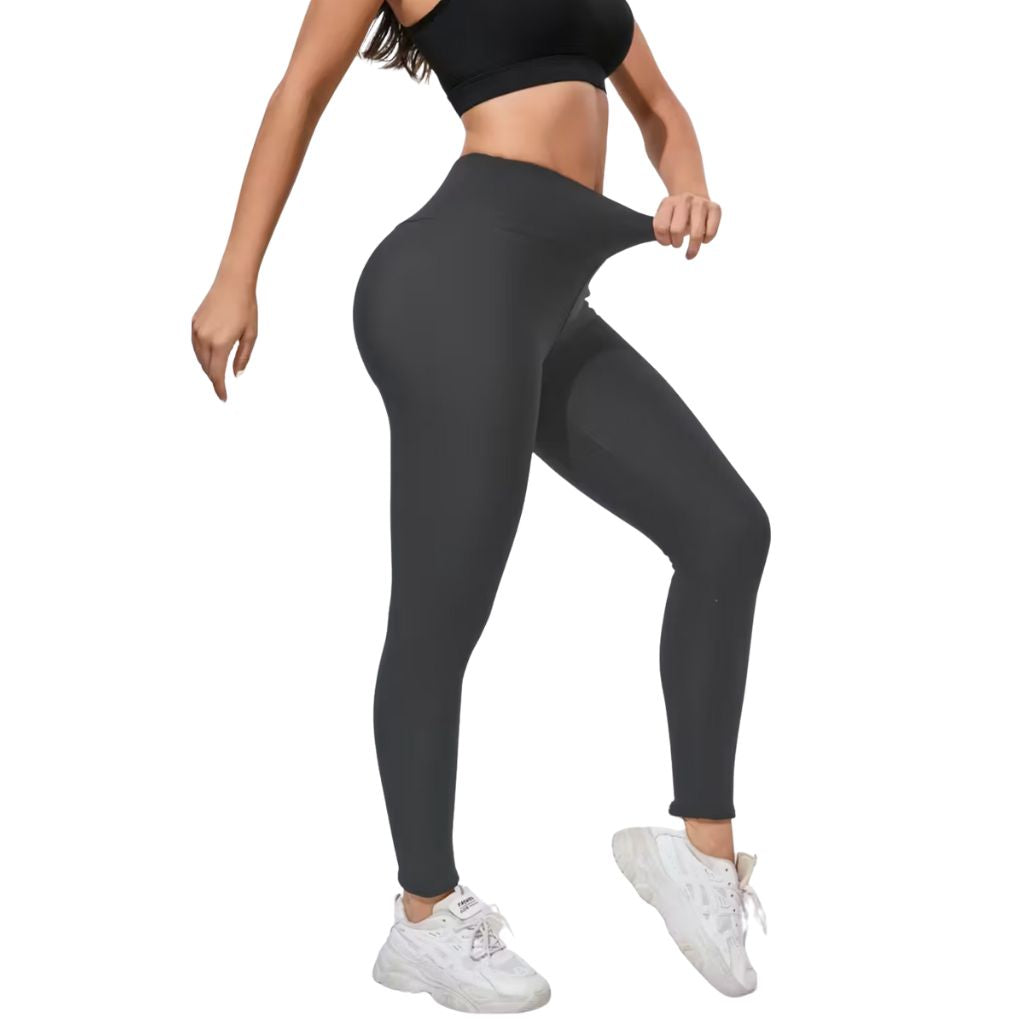 Ciepłe legginsy damskie z polaru na jesień i zimę, wysoki stan, elastyczne