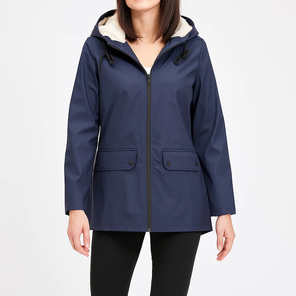 Damska kurtka zimowa z kapturem, ocieplana, wodoodporna i wiatroszczelna, jesień-zima