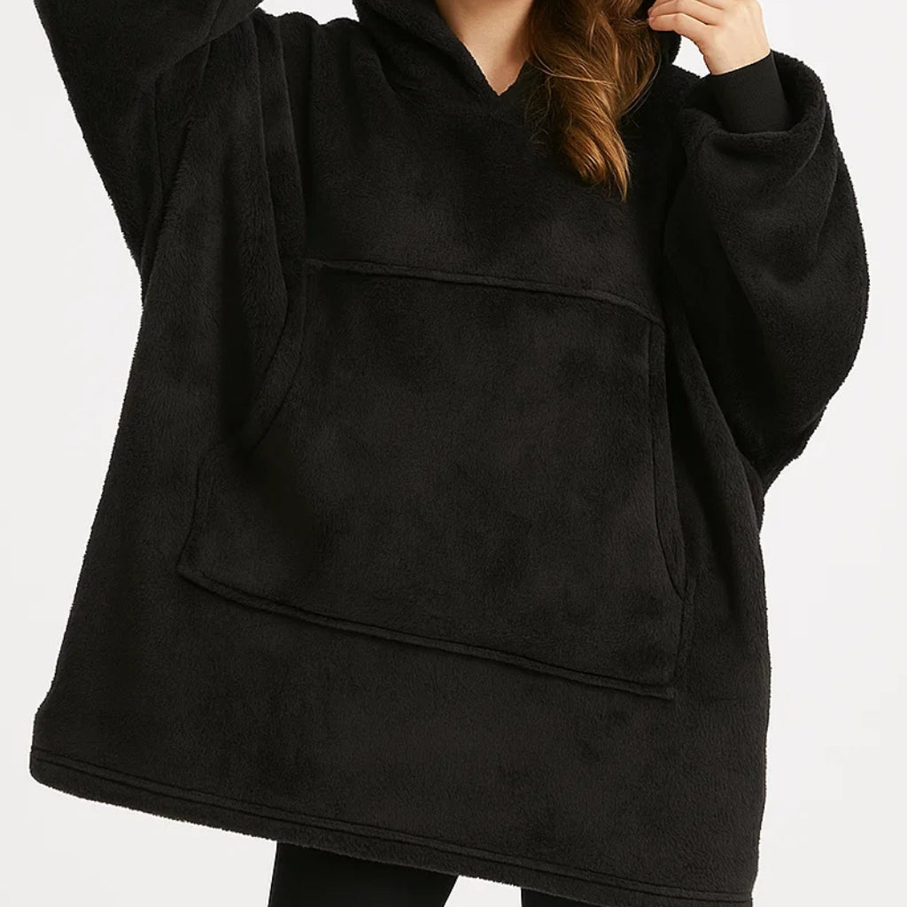 Ciepła bluza koc z kapturem – miękka, gruba i wygodna bluza polarowa do domu