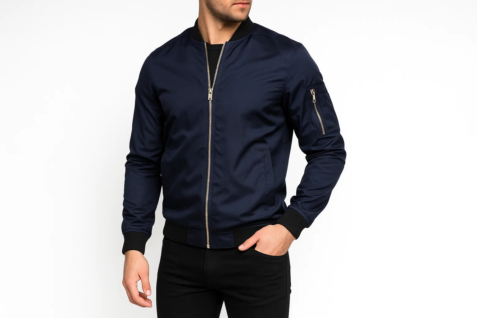 Kurtka męska bomberka z zamkiem – stylowa, lekka i wygodna na co dzień