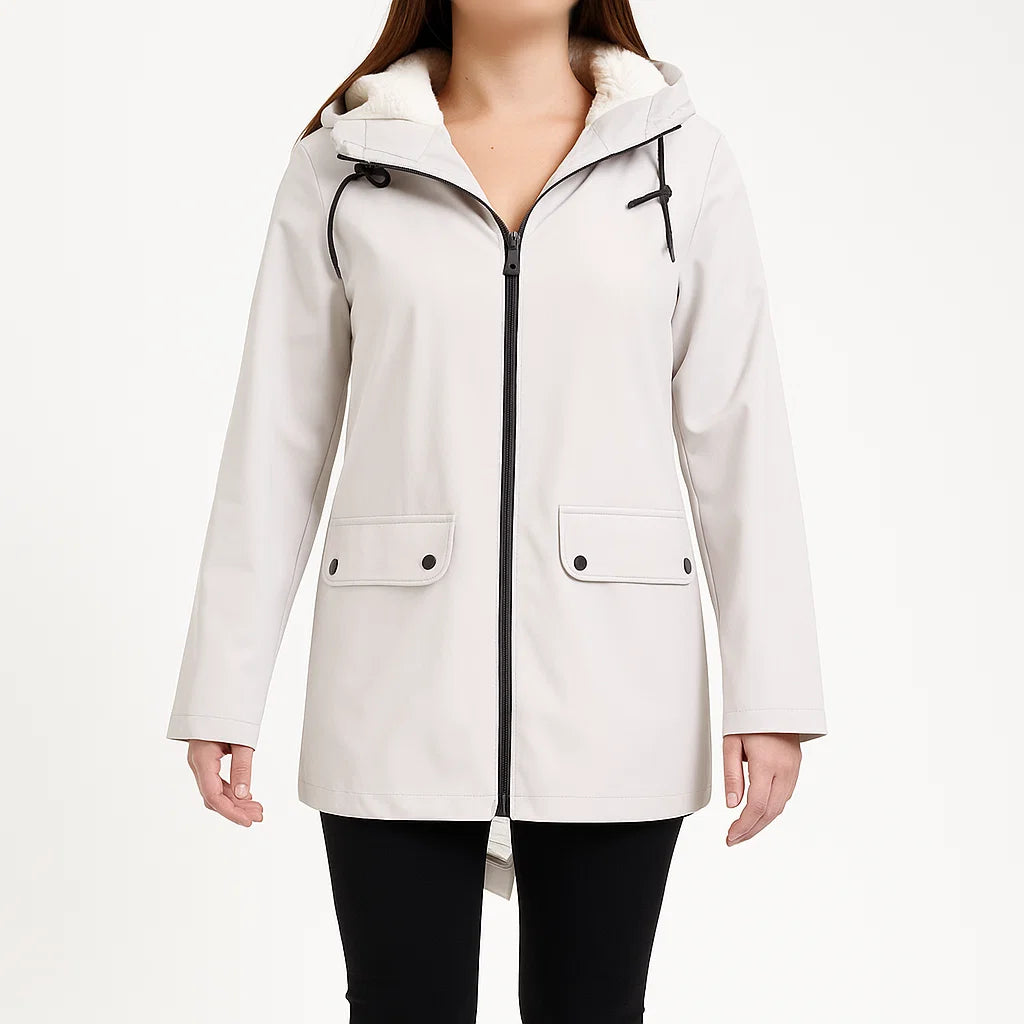 Damska kurtka zimowa z kapturem, ocieplana, wodoodporna i wiatroszczelna, jesień-zima